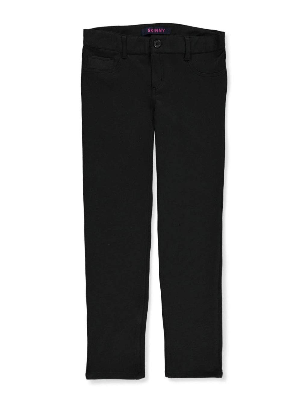 French Toast Big Girls' Plus Size Ponte Knit Skinny Jeggings - Black, Size 12.5 | Stretchy Comfort Pants for School, Casual Wear & Teen Fashion