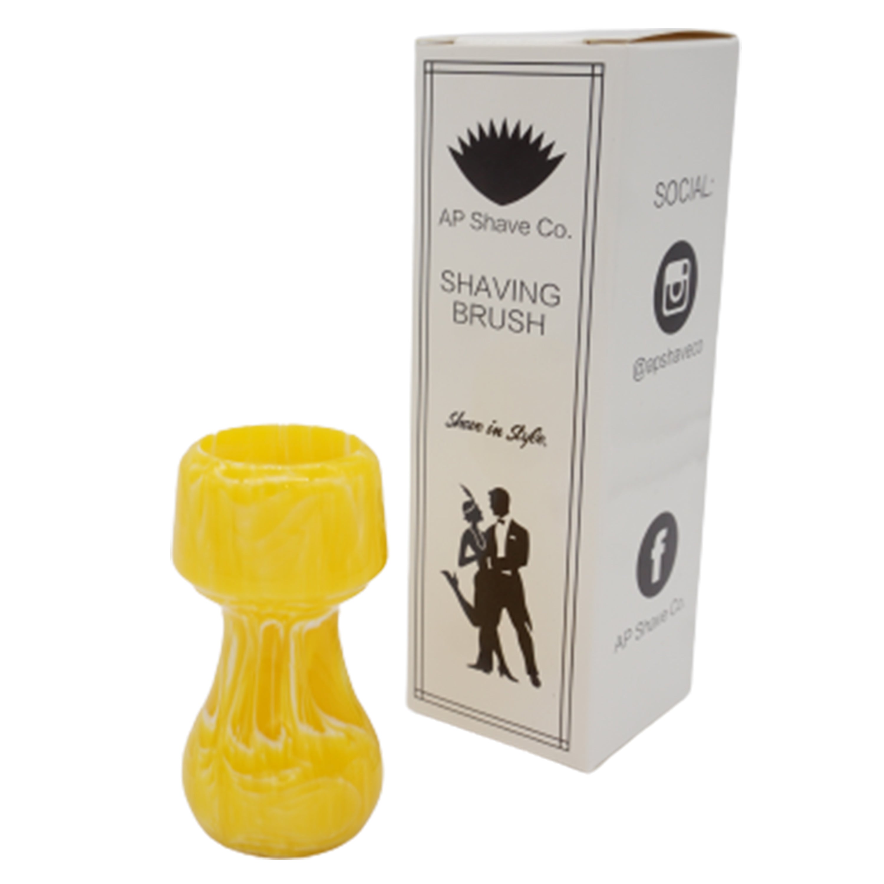 Premium Lemon Drop Handcrafted Shaving Brush Handle - Fits 24mm & 26mm Knots - Perfect for Wet Shaving & Grooming Gifts