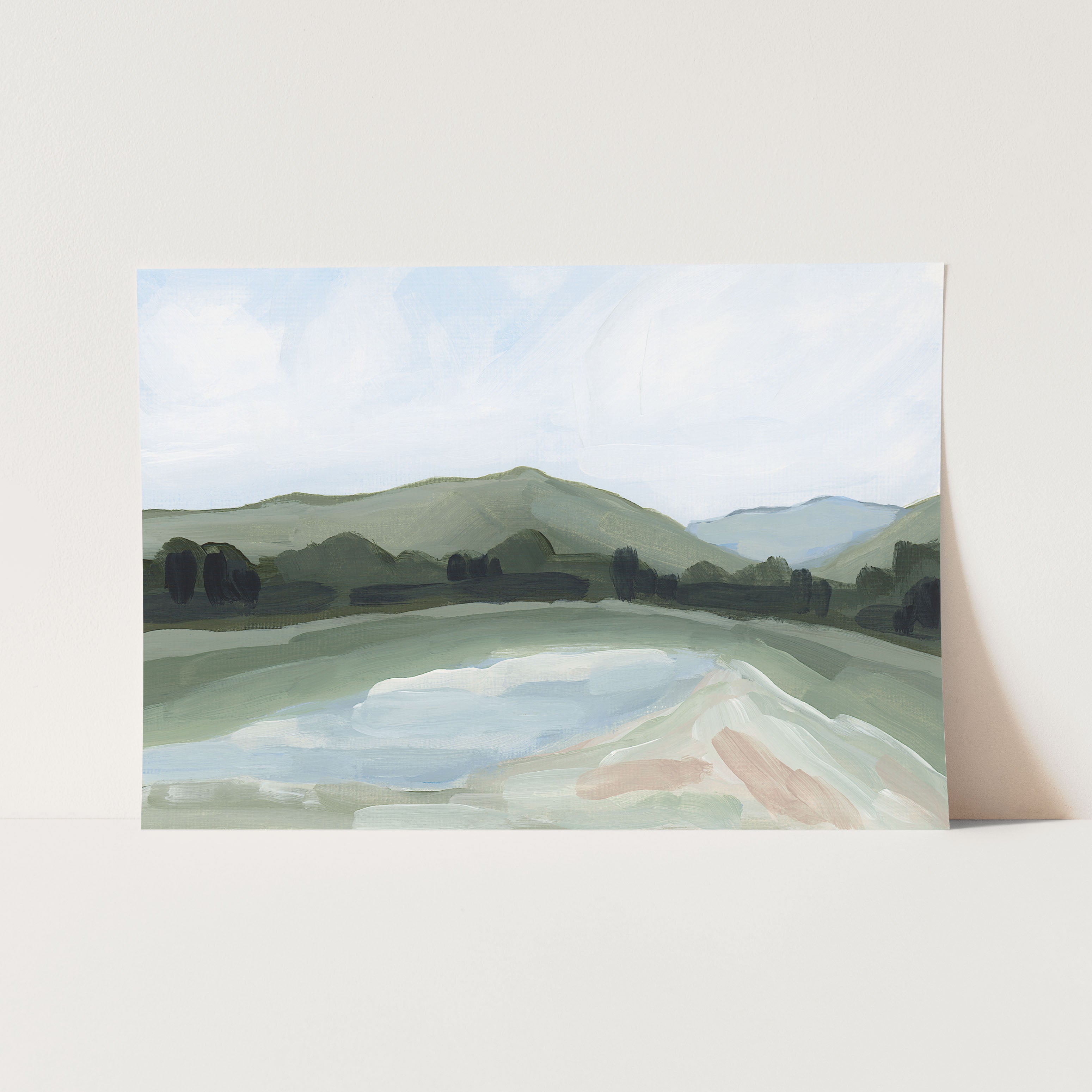 Crossing the Water Art Print - Modern Canvas Wall Decor for Living Room, Bedroom & Office - Perfect for Home Decoration & Gift Giving