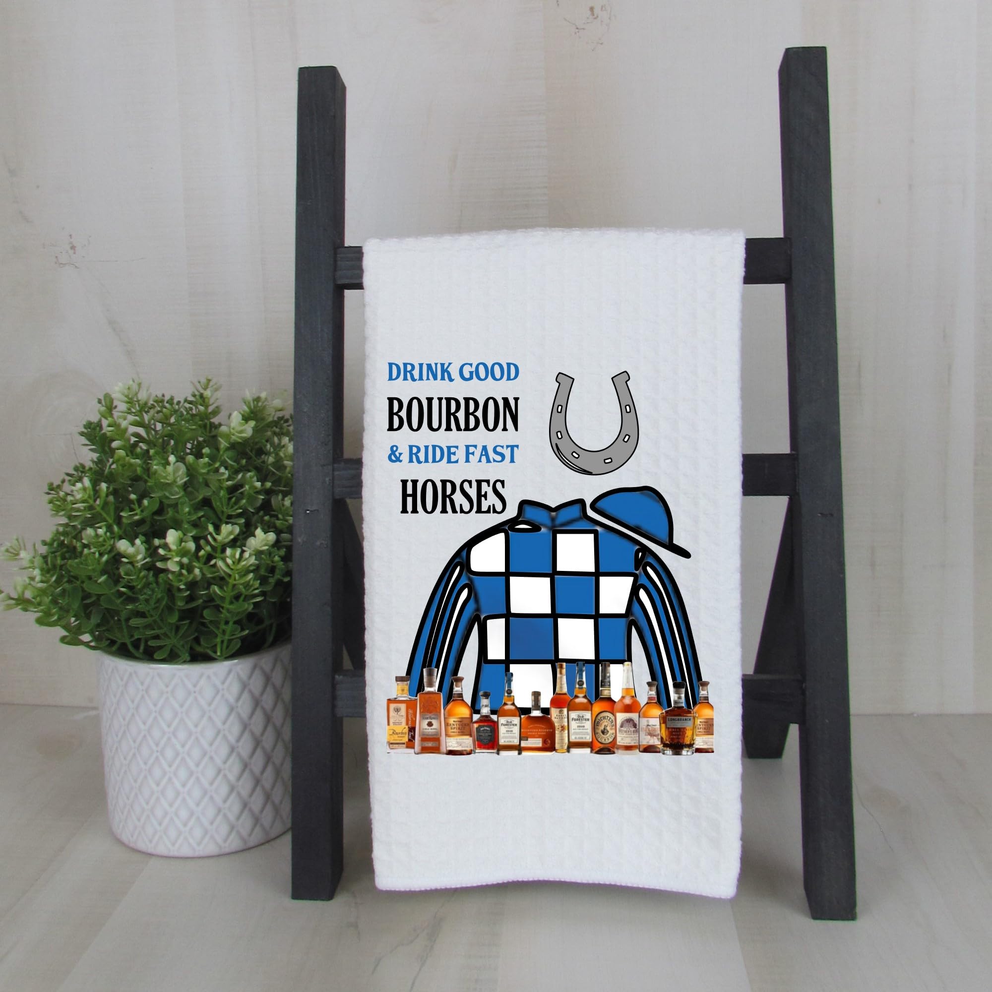 Premium Coffee Bar Towel - Absorbent Kitchen & Dish Towel Set - Ideal Housewarming Gift for Dad, Friends & Bourbon Lovers - Perfect for Home Bar Decor, Coffee Shops & Country Kitchen Use