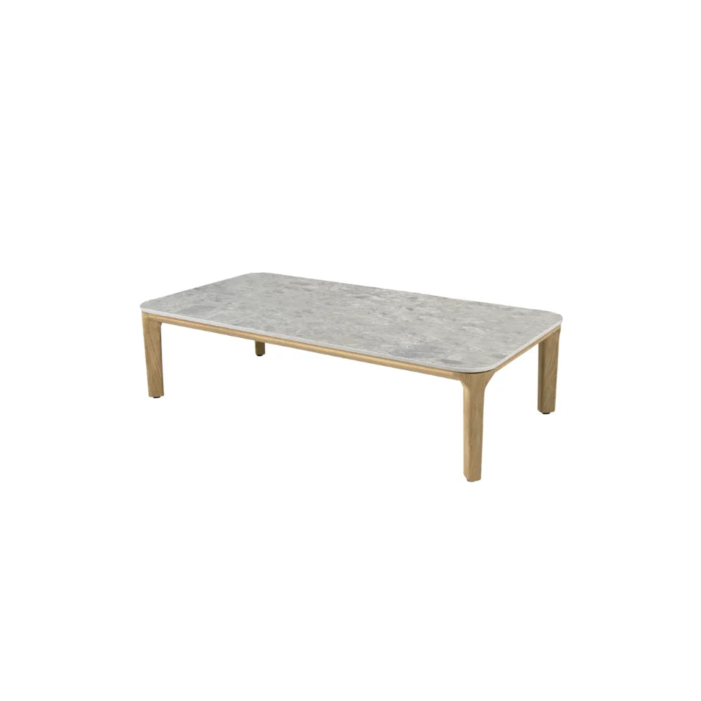 Modern Rectangle Outdoor Coffee Table - Weather-Resistant Patio Furniture for Garden, Poolside & Backyard Relaxation