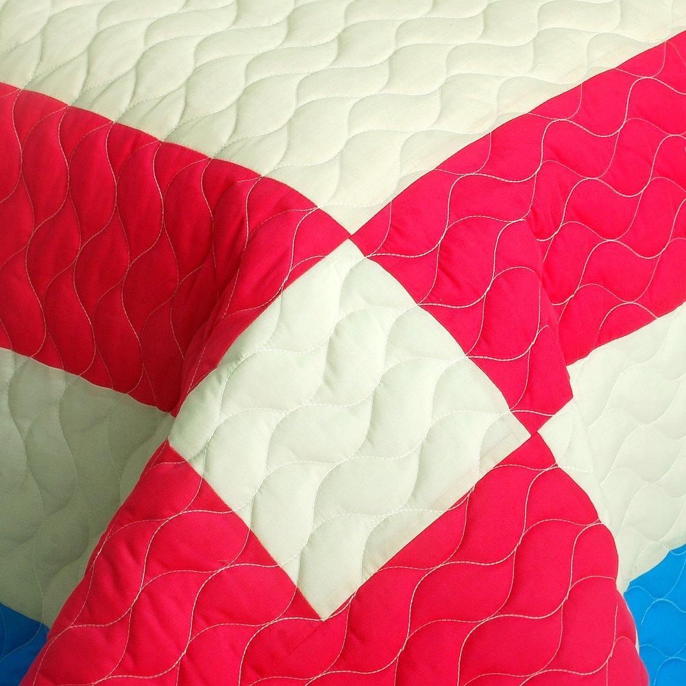 Snow Queen 3-Piece Patchwork Quilt Set - Full/Queen Size Bedding - Cozy Bedroom Decor for Winter & Holiday Seasons