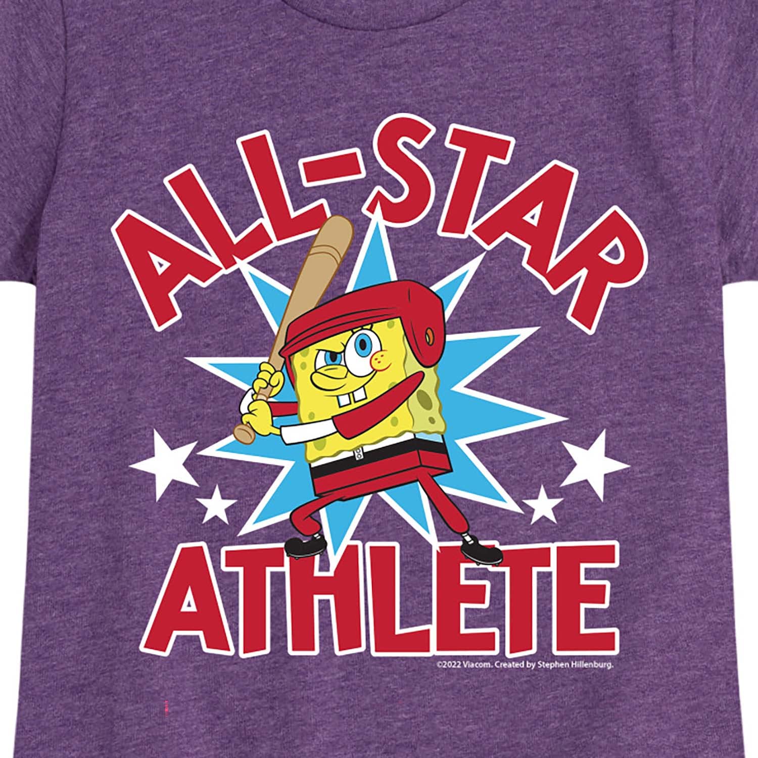 Spongebob Squarepants American All Star Graphic T-Shirt for Toddler & Youth Girls - Soft Cotton Short Sleeve Tee - Perfect for School, Playdates & Casual Outfits