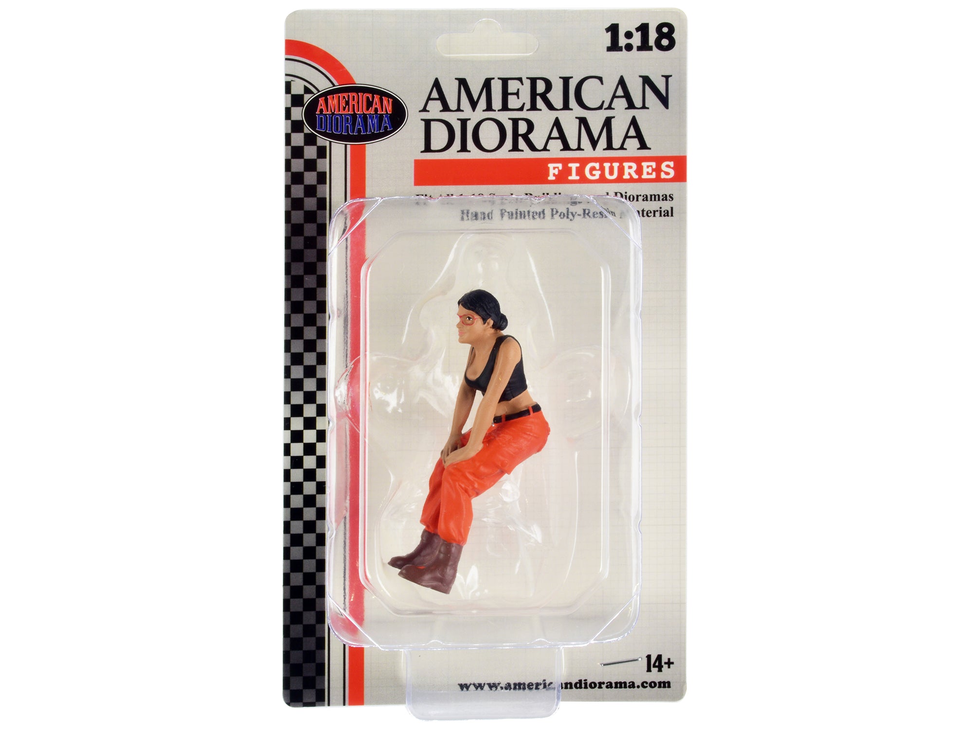 1/18 Scale Hip Hop Girl Figure - Realistic Collectible Model for Car Diorama & Urban Scene Displays by American Diorama