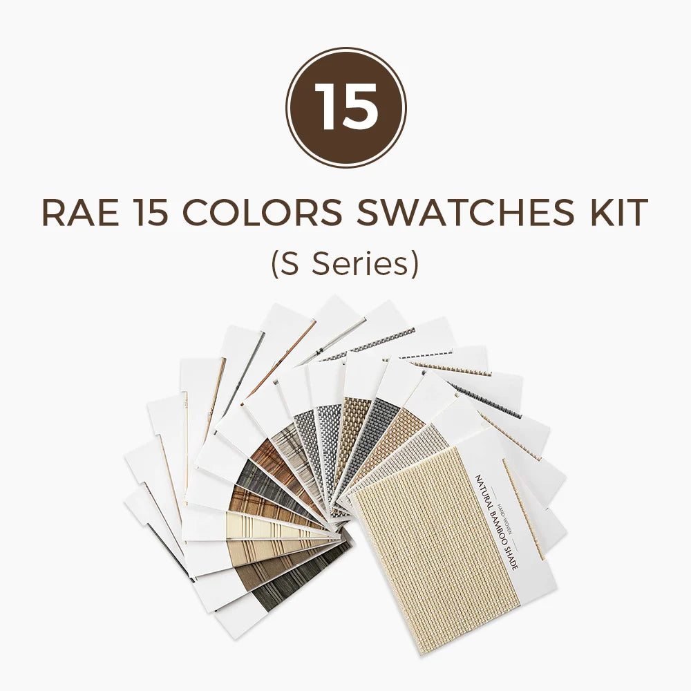 Rae Natural Woven Shade Swatches Kit - Premium Window Treatment Samples for Home Decor & Interior Design - Perfect for Curtains, Blinds, and DIY Projects