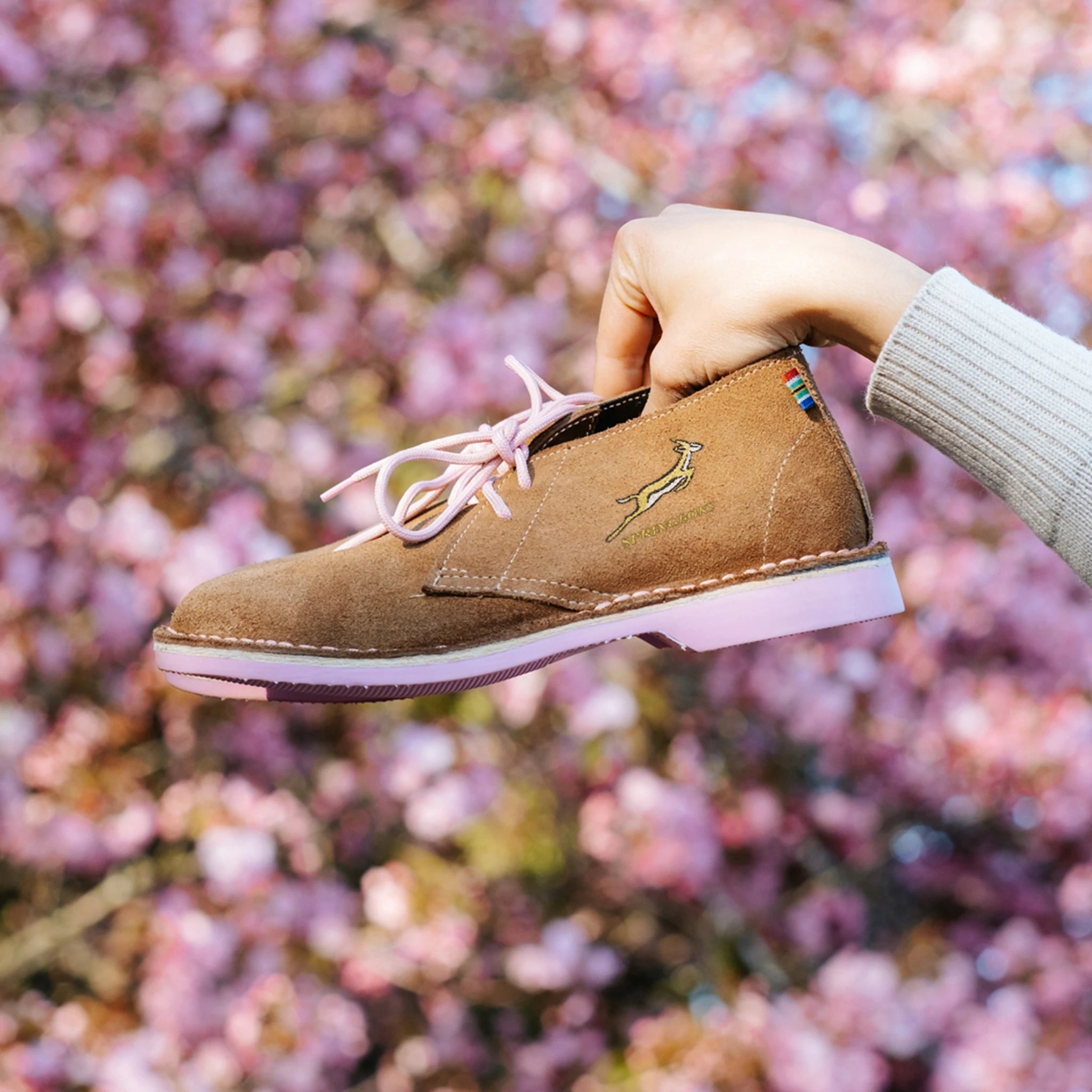 Heritage Springbok Women's Shoes with Pink Sole - Comfortable & Stylish Sneakers for Casual Wear, Walking, and Everyday Fashion