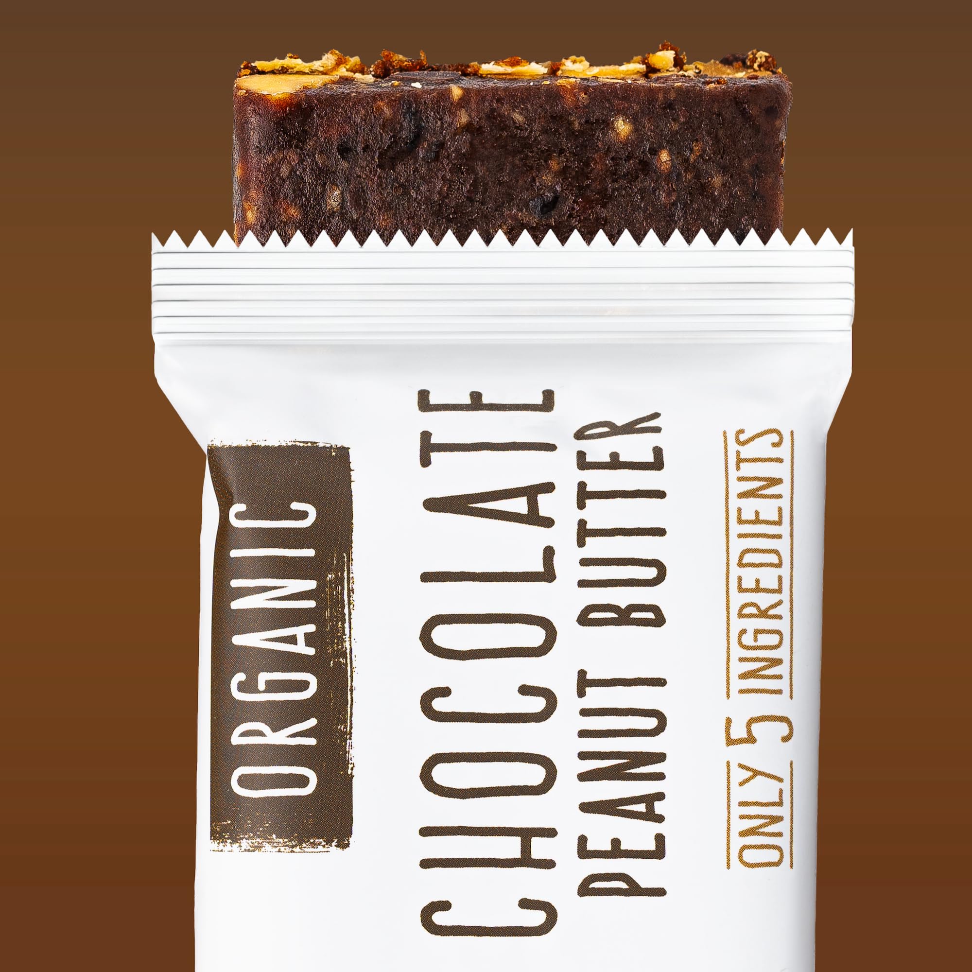 Organic Chocolate Peanut Butter Protein Bars (12 Pack) - USDA Certified, Non-GMO, Vegan, Gluten Free, Kosher Snacks - Perfect for Hiking, Workouts & Healthy On-the-Go Breakfast