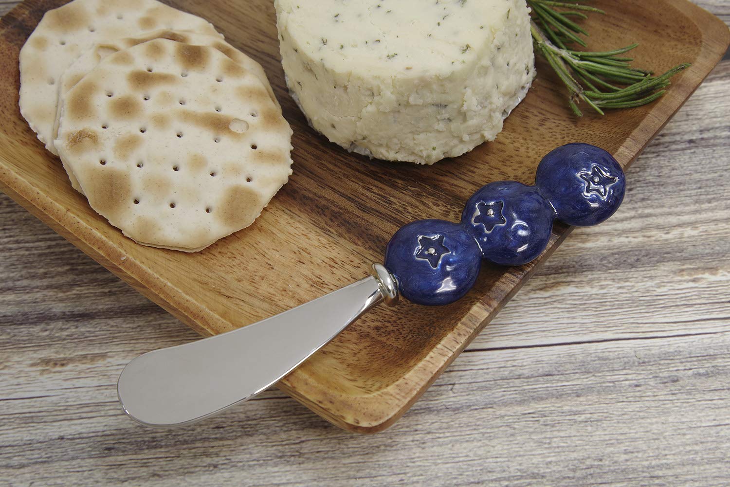 UPware 2-Piece Zinc Alloy Cheese and Butter Spreader Knives Set - Blueberry Color - Perfect for Cheese Platters, Charcuterie Boards & Breakfast Spreads