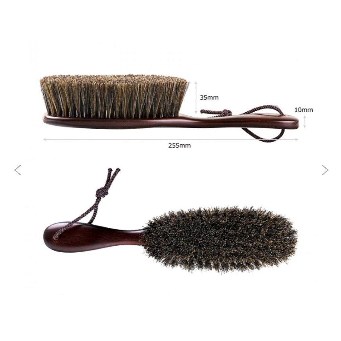 Premium Natural Bristle Clothes Brush with Beech Wood Handle - Gentle Fabric Care for Suits, Coats & Delicate Garments - Perfect for Wardrobe Maintenance & Travel
