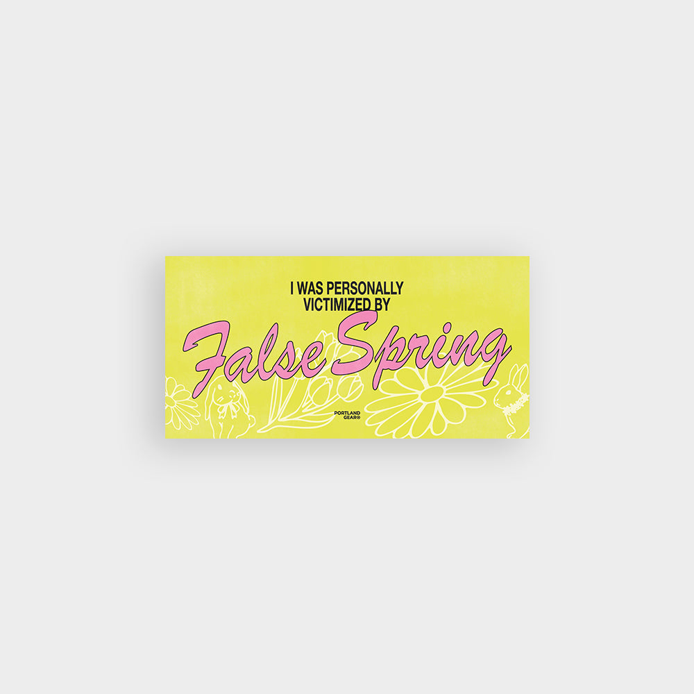 False Spring Sticker - Waterproof Vinyl Decal for Laptops, Cars & DIY Crafts - Perfect for Home Decor, Scrapbooking & Personalization