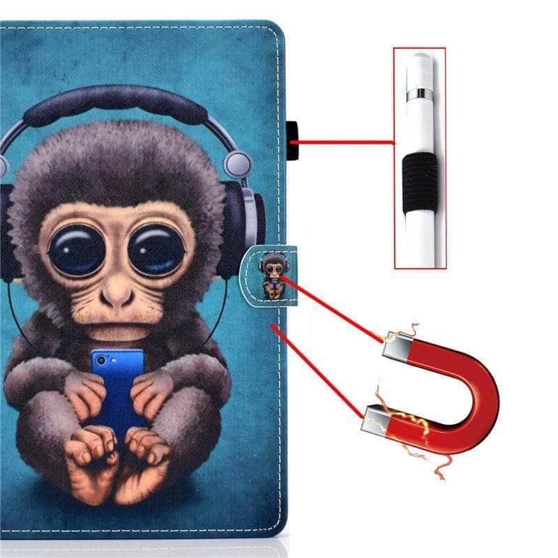 iPad Air 4 (2020) 10.9-inch Cartoon Color Leather Stand Case - Protective Cover with Kickstand for Work, Study & Entertainment