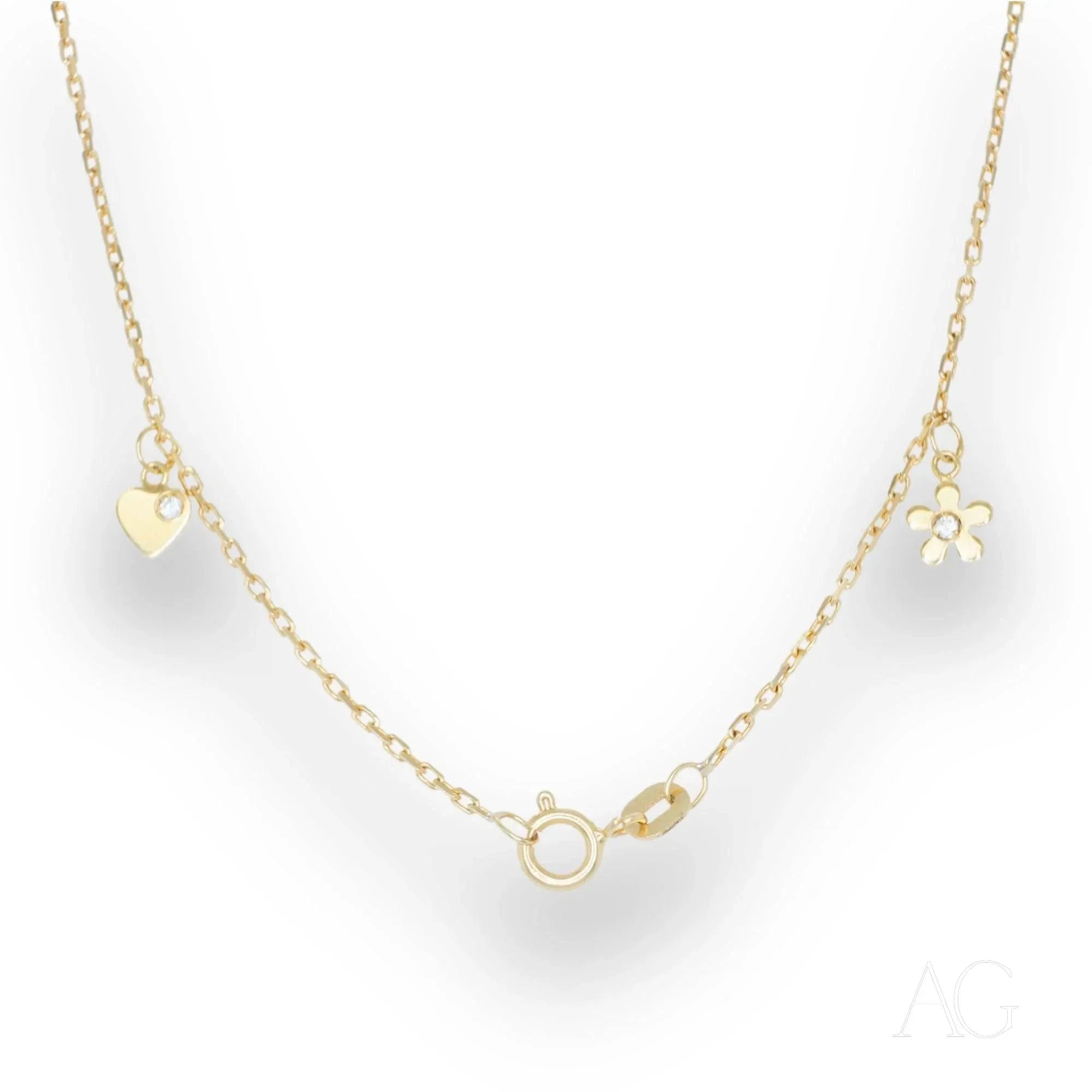 18K Gold Anklet with Zirconias & Charms – Elegant Women's Foot Jewelry for Parties, Weddings & Beach Outfits