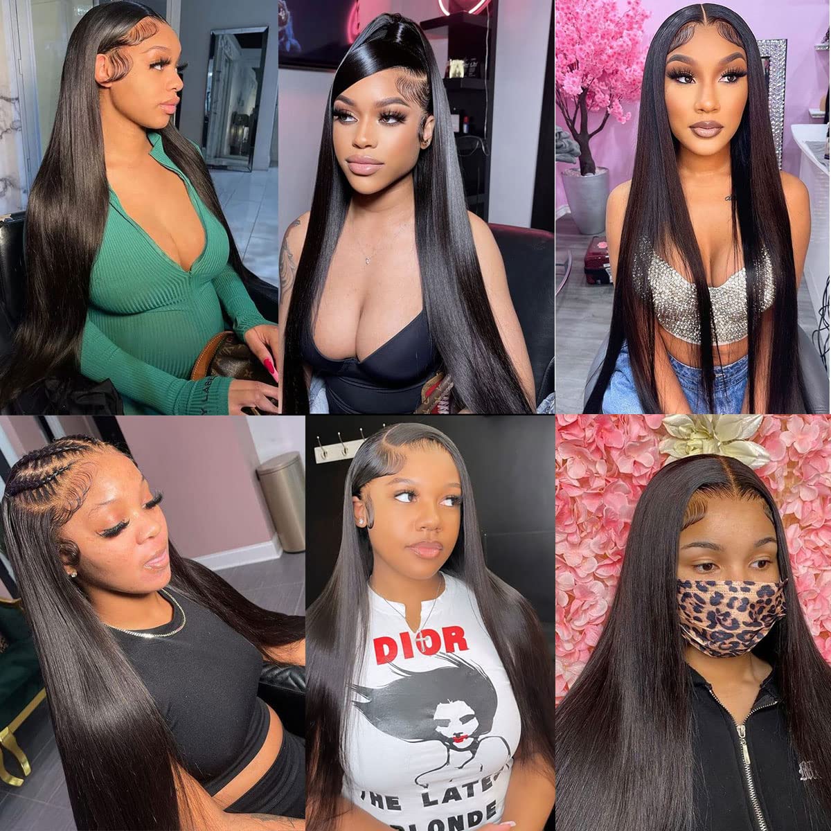 13x6 HD Lace Front Wigs Human Hair 28 Inch Straight Glueless Wig 200% Density Pre-Plucked Black Straight Human Hair Lace Wig for Women - Perfect for Daily Wear, Cosplay & Special Occasions
