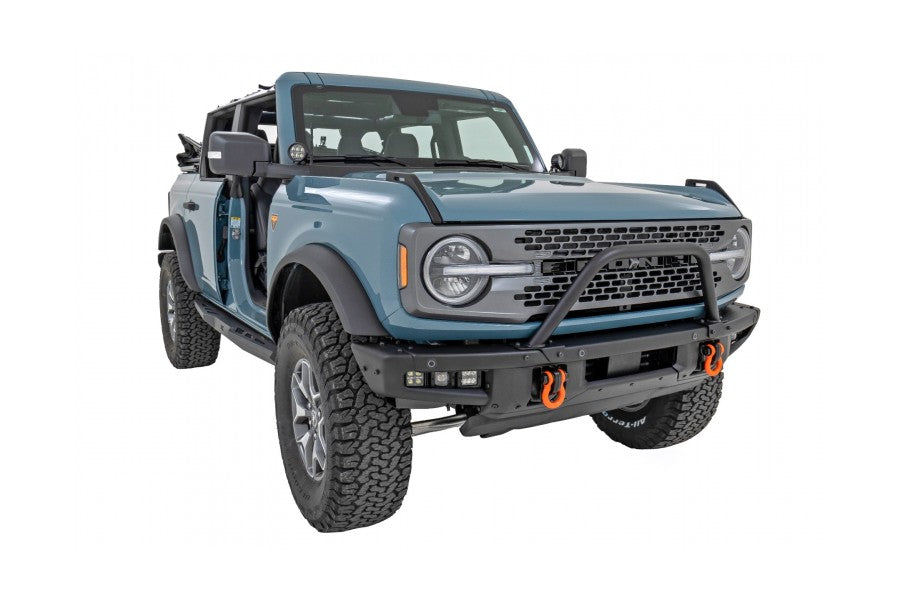 Ford Bronco Rough Country Safari Bar Kit for OE Modular Bumpers - Heavy Duty Off-Road Protection for Adventure & Overlanding