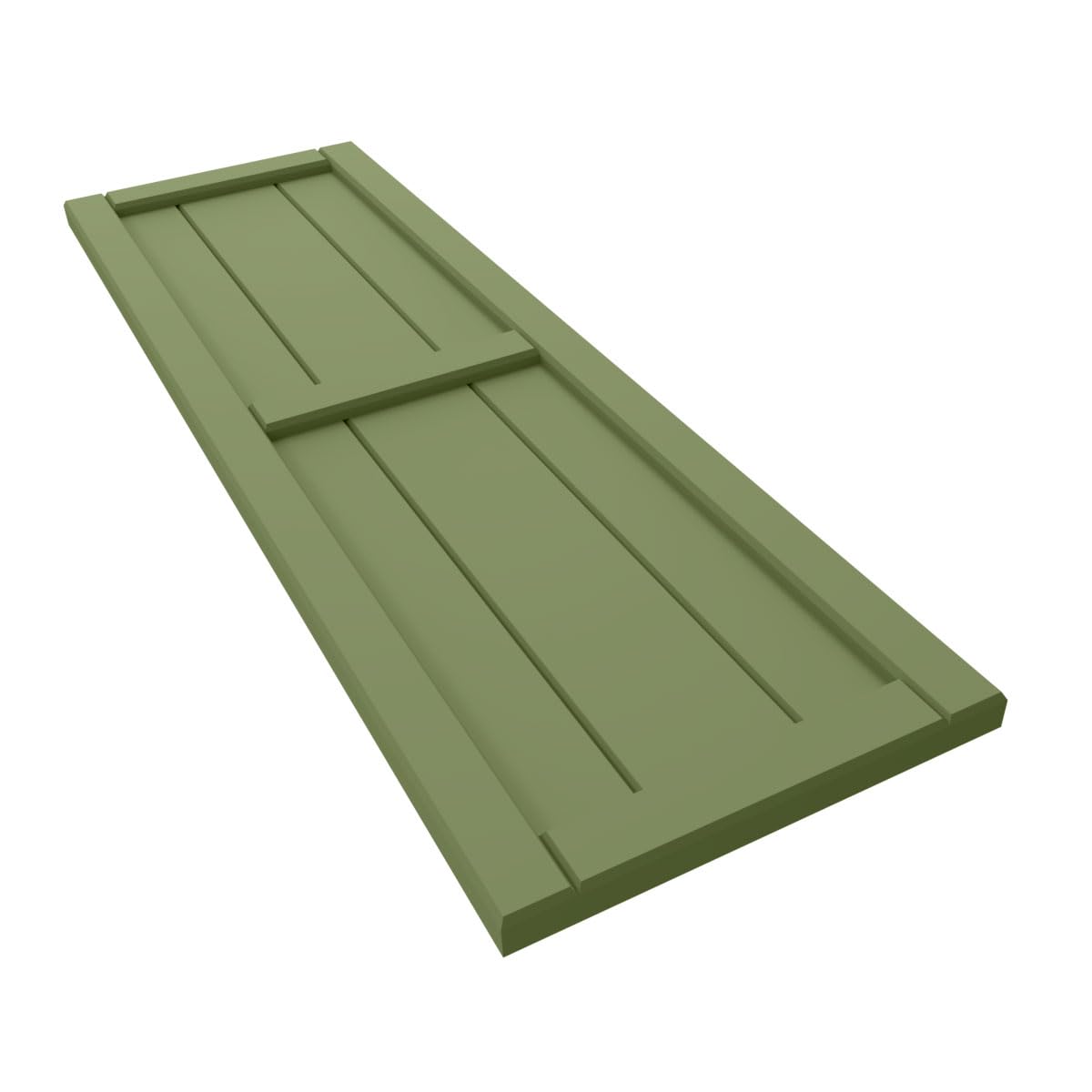 Ekena Millwork TFP101BF21X087MG True Fit PVC Board-n-Batten Shutters - 21.5