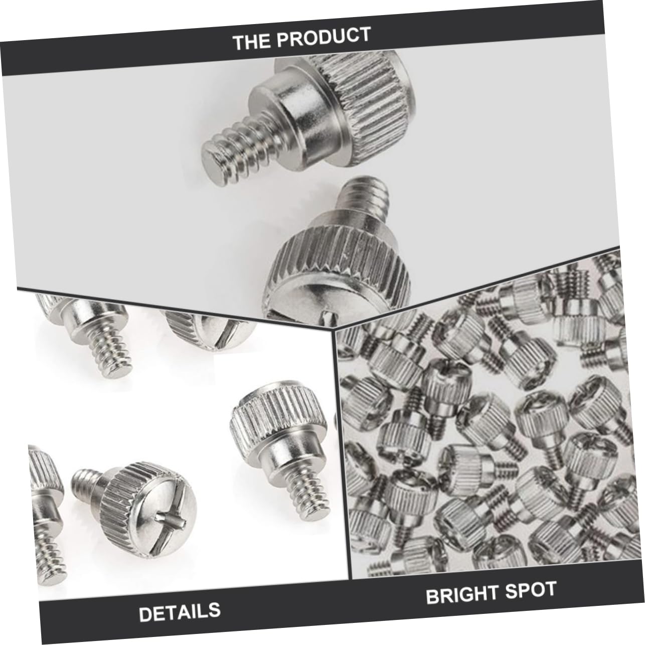 OSALADI 100pcs Computer Case Screws - Thumb Screws for PC Builds & Repairs - Black Oxidation Resistant - Perfect for DIY Computer Assembly, Case Modding & Hardware Maintenance