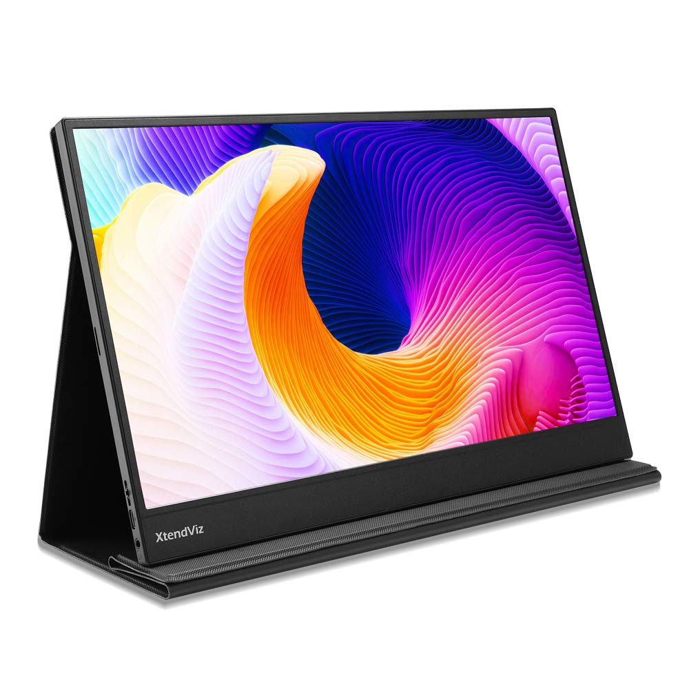 PEPPER JOBS 15.6 Inch Portable Monitor - Full HD 1080P IPS Gaming Display with Smart Cover, Built-in Dual Speakers & HDR Support | Ultra-Slim HDMI USB-C External Screen for Laptop, PC, Phone, Mac | Perfect for Work, Travel & Gaming