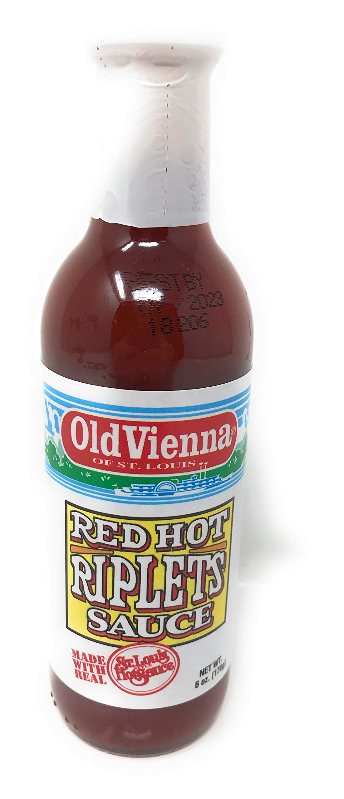 Old Vienna Red Hot Riplet Sauce - 6 Oz (170g) Spicy Hot Sauce for Wings, Burgers, and BBQ - Perfect for Grilling, Dipping & Cooking