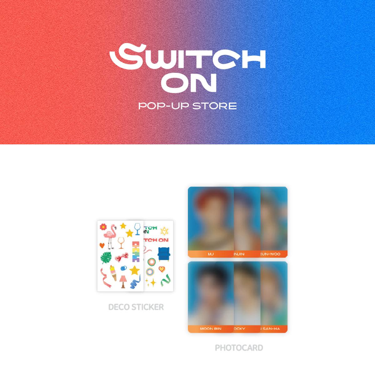 ASTRO 2021 SWITCH ON POP UP STORE PHOTO CARD SET - K-POP Collectible Merchandise for Fans, Room Decor & Gift Idea
