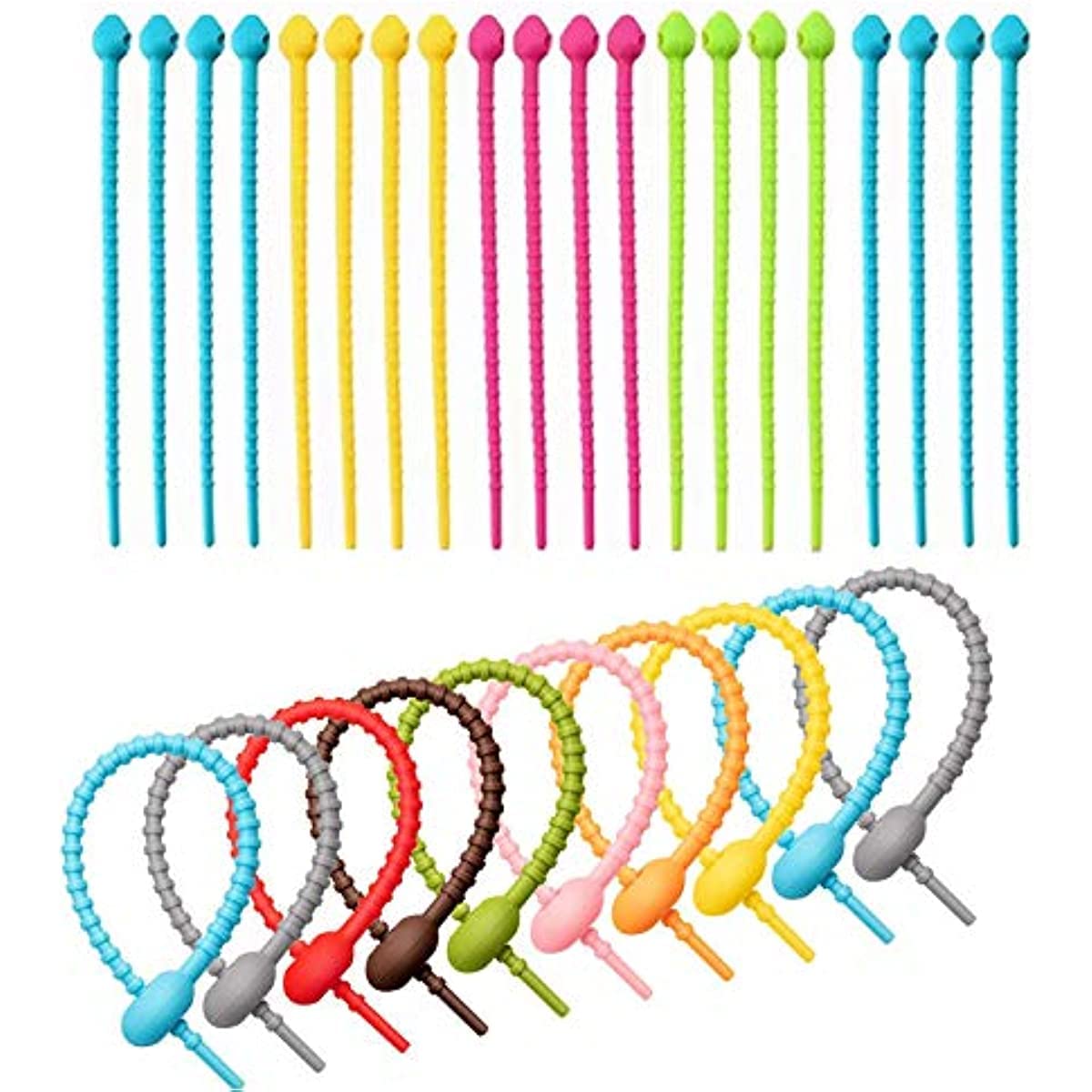 30 Pack Garden Twist Ties - Soft Plastic Plant Ties for Plants, Adjustable Green Plastic Wire Ties for Securing Vines, Flowers, and Vegetables - Perfect for Gardening, Landscaping, and DIY Projects