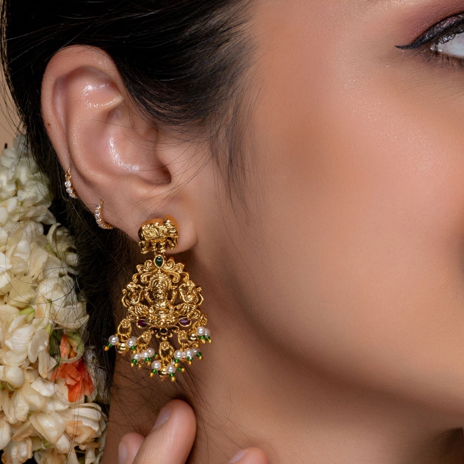 Shreya Temple Long Necklace Set - Elegant Indian Ethnic Jewelry for Women | Perfect for Weddings, Festivals & Boho Fashion