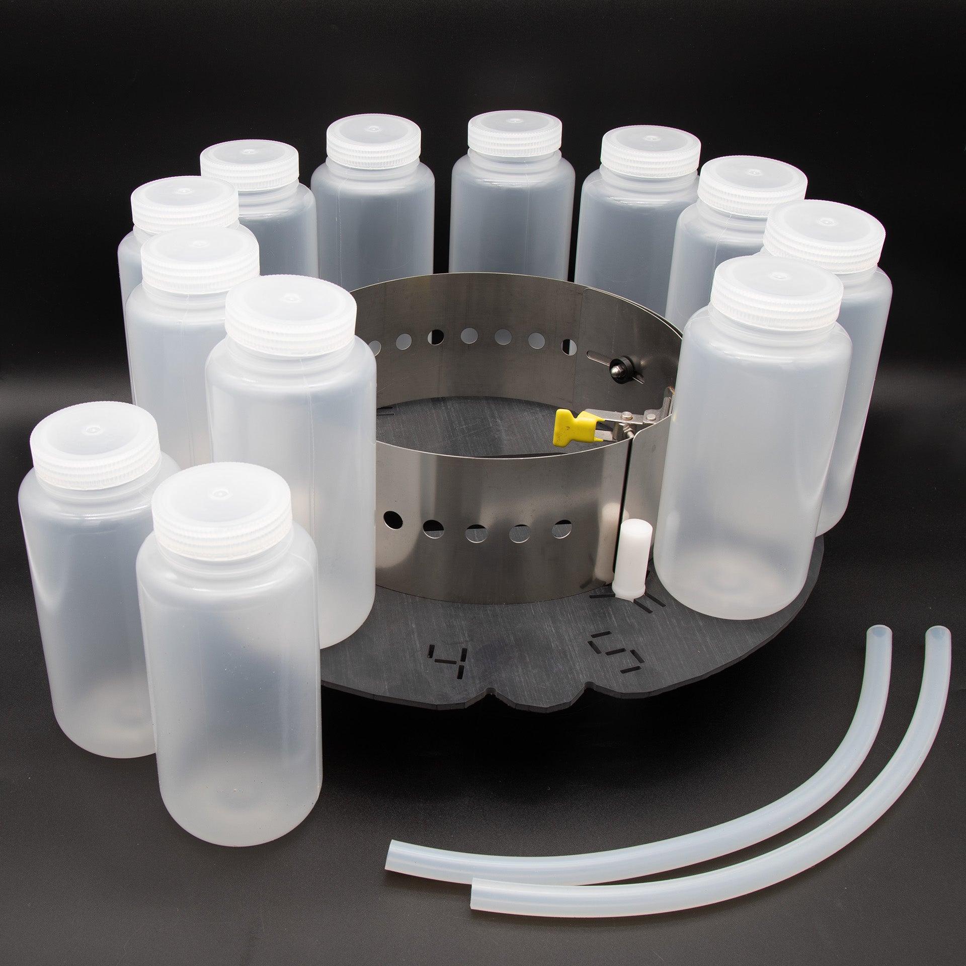 6700 / 6712 Full Size Portable Sampler Bottle Kit - 12 Pack 1 Liter Polypropylene Bottles for Water Testing, Environmental Monitoring & Laboratory Sampling