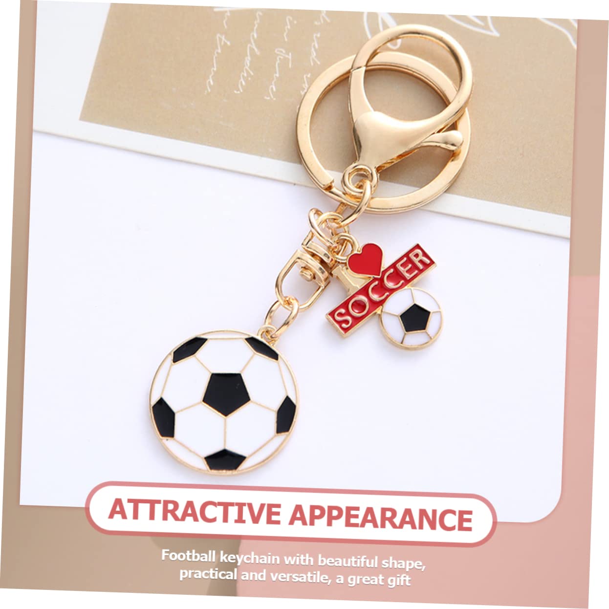 16 Pcs Football Keychain Set - Zinc Alloy Key Rings for Sports Fans & Gifts