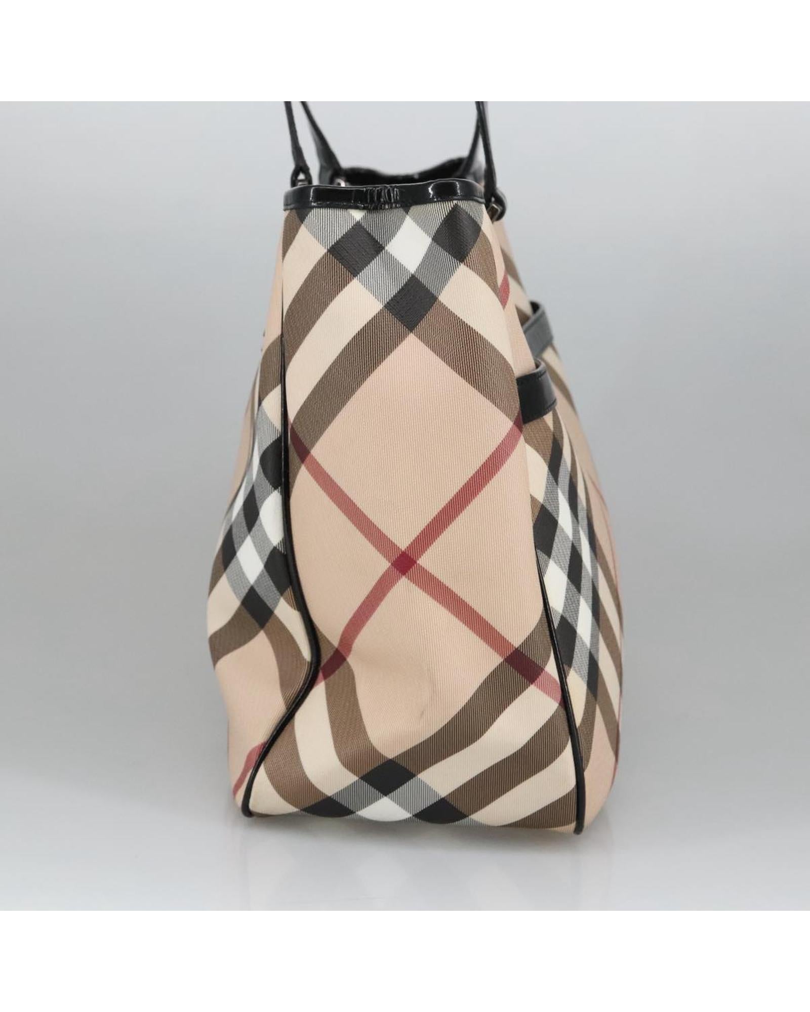 Burberry Check Tote Bag for Women - Classic Plaid Designer Handbag, Spacious Shoulder Bag for Work, Travel & Everyday Use