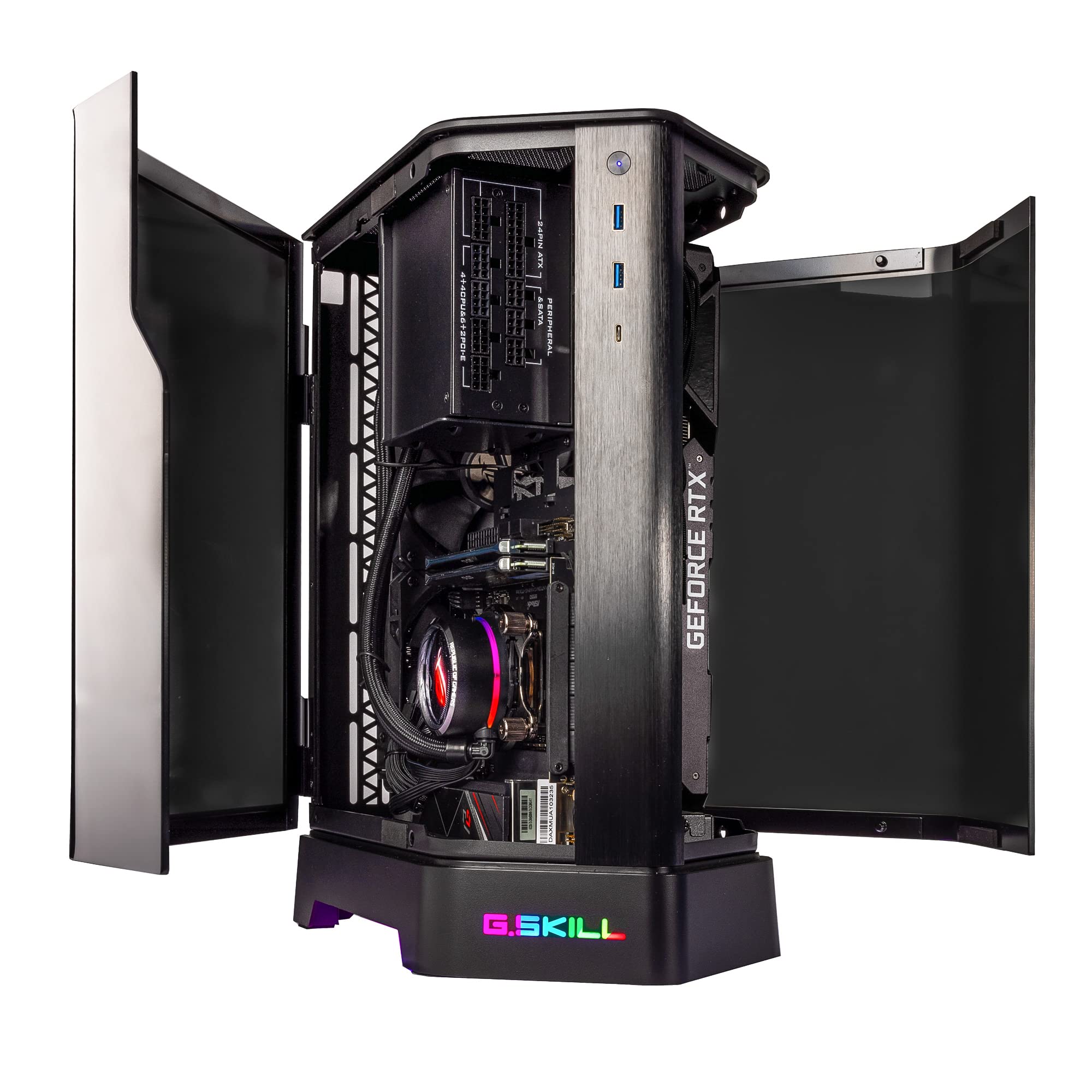 Velztorm Zenix Compact SFF Gaming PC - AMD Ryzen 5 5600X 6-Core, 64GB DDR4 RAM, 1TB NVMe SSD, GTX 1650 4GB GPU, WiFi 6 & Bluetooth 5.2, RGB Liquid Cooling, 750W PSU, Windows 10 | Perfect for Esports, Streaming & VR Gaming
