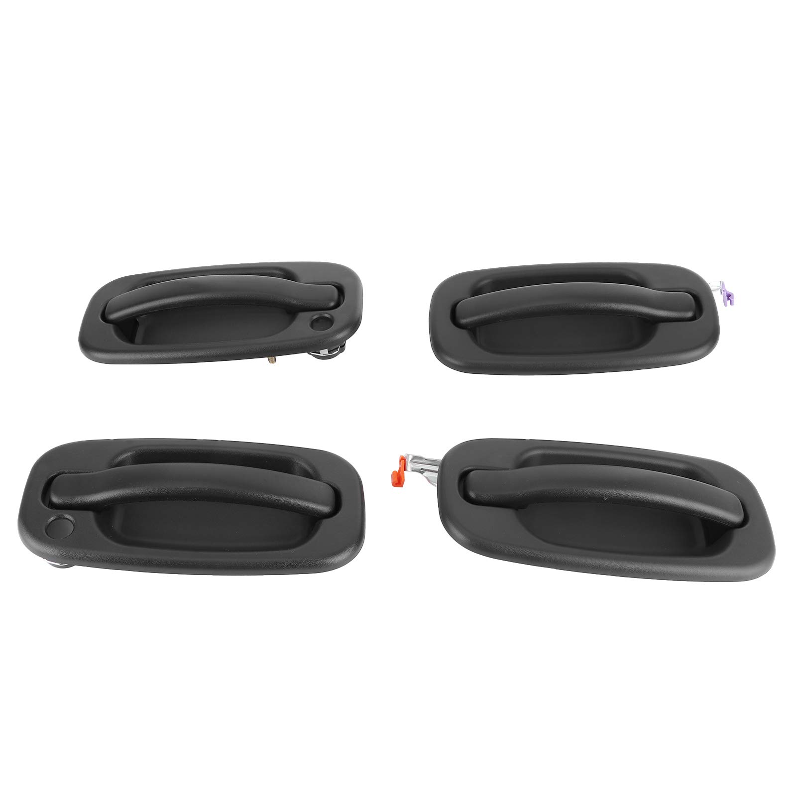 4pcs ABS Carbon Fiber Exterior Door Handle Covers for Chevy Silverado/Tahoe/Suburban - Safety Protector Trim (Fit Models 15034985, 15034986, 15107655, 15107656) - Durable Upgrade for Truck & SUV Protection