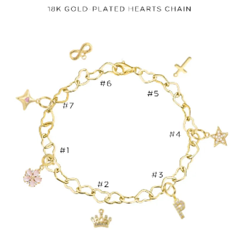 Charm Bracelet with Assorted Charms - Elegant Adjustable Jewelry for Women & Girls - Perfect for Gifts, Parties & Everyday Wear