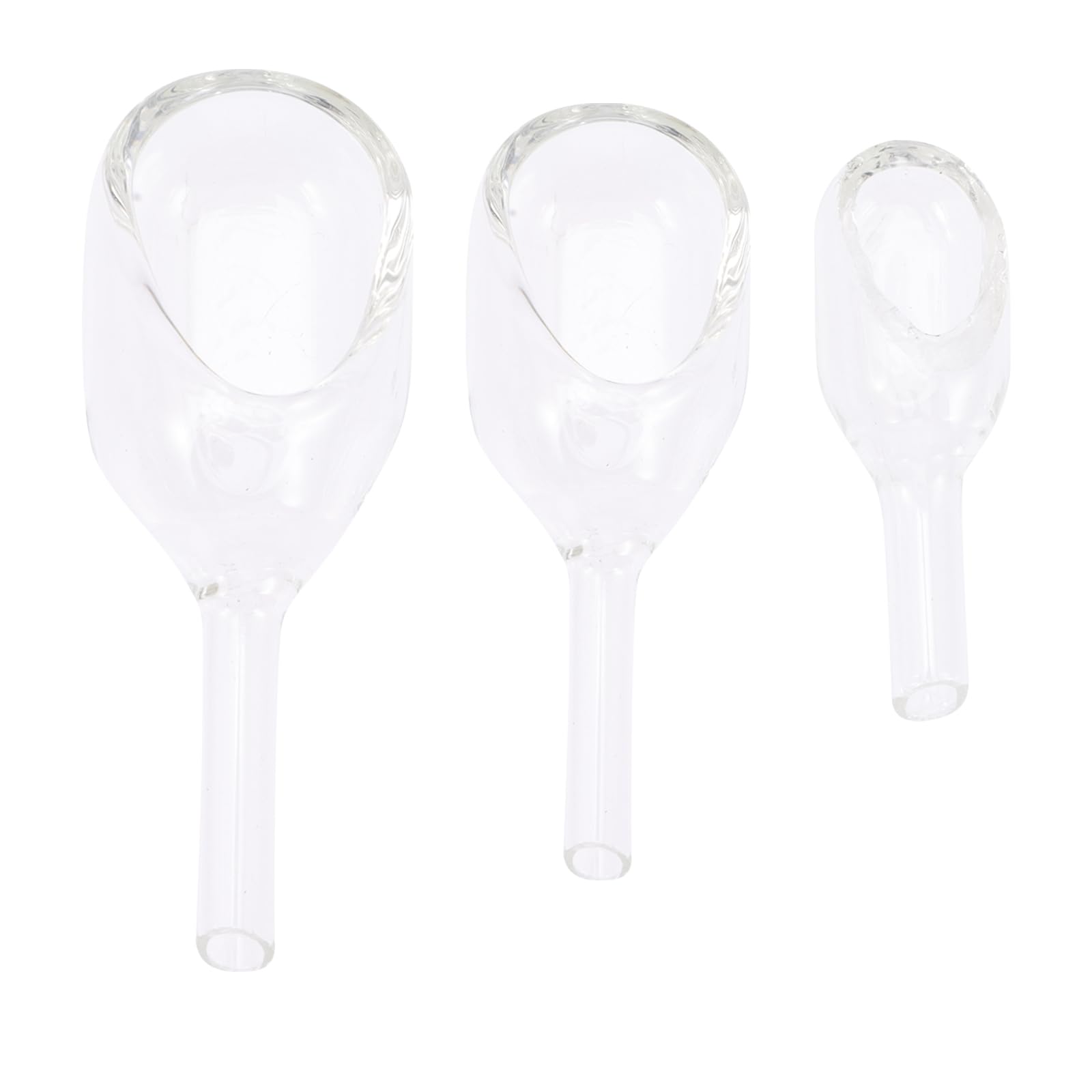 Mipcase 3-Piece Glass Weighing Boat Set with Round Weighing Funnel - Clear Laboratory Glassware for Precise Chemical Measurement - Perfect for Science Labs, Pharmacy, and Research Experiments