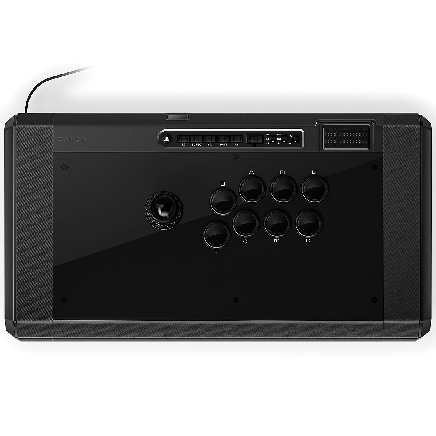 Qanba Q7 Obsidian 2 Wired Arcade Fight Stick for PlayStation 5, PS4 & PC - Professional Gaming Controller for Fighting Games, eSports & Home Arcade Setup