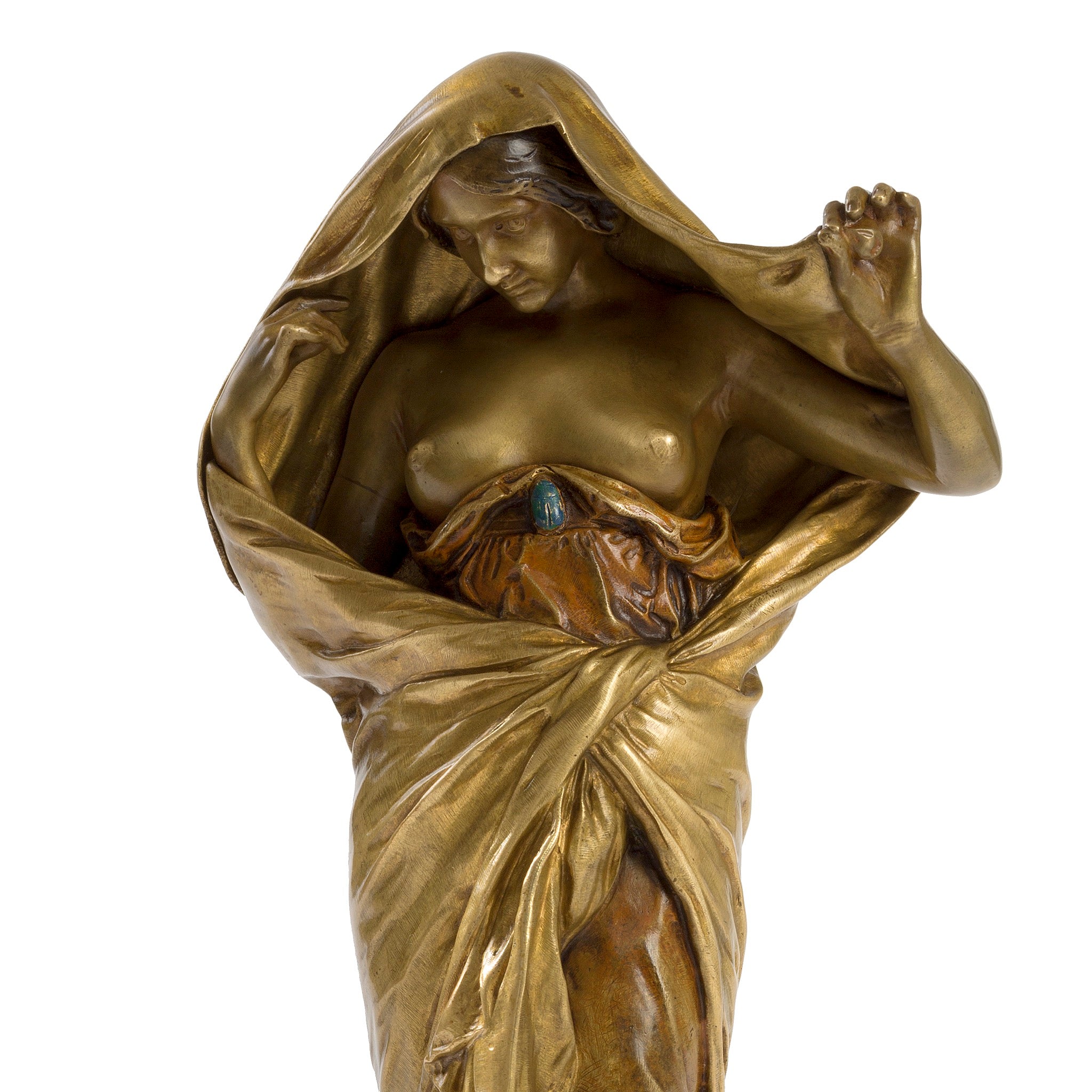 Louis Ernest Barrias 'Nature Unveiling Herself to Science' Bronze Sculpture - Elegant Art Deco Statue for Home Decor, Office Display & Collectible Gifts