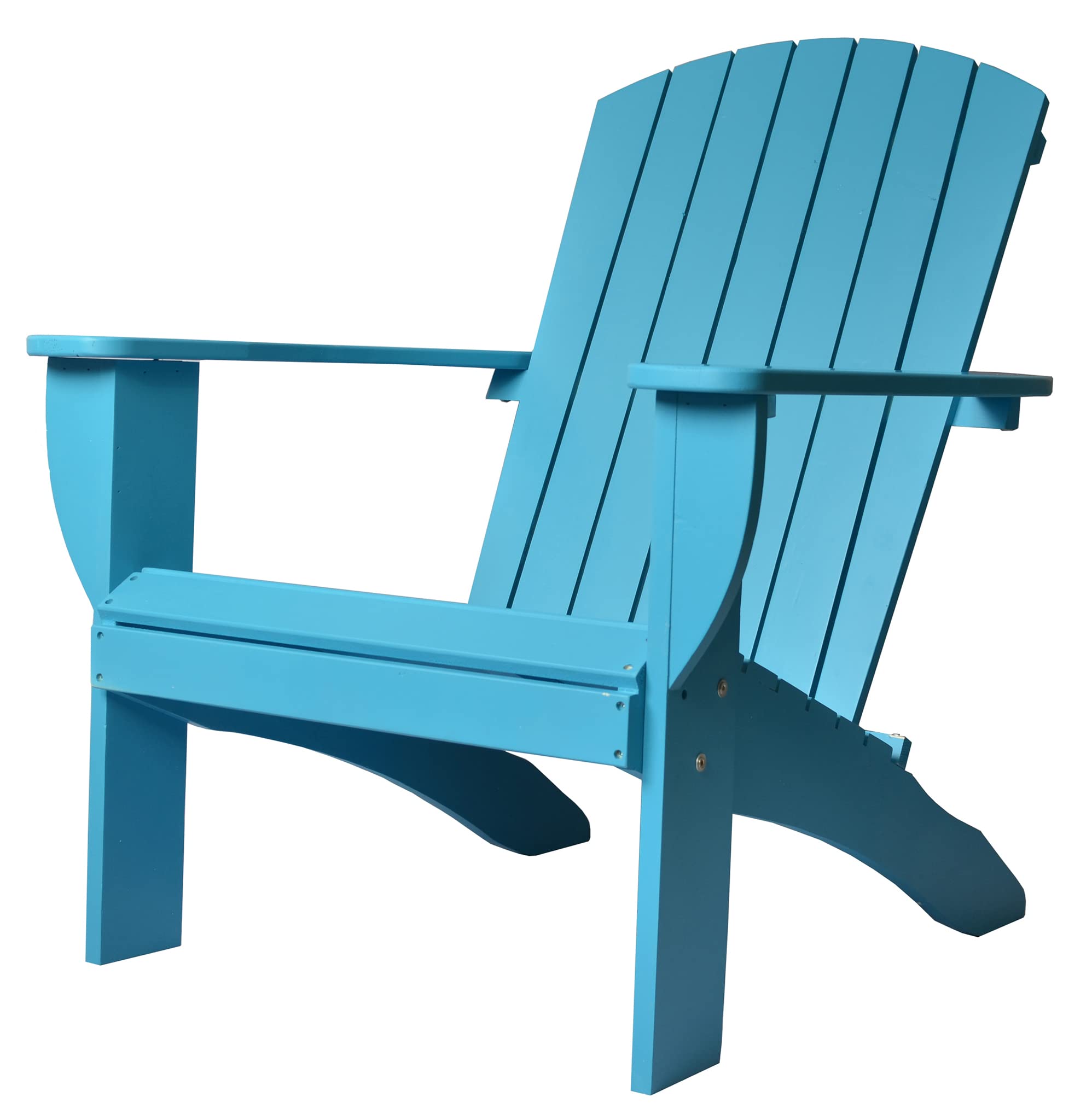 Premium Solid Cedar Adirondack Chair with Built-in Bottle Opener & Matching Folding Table - Teal Blue Outdoor Patio Furniture Set for Garden, Deck, Poolside Relaxation