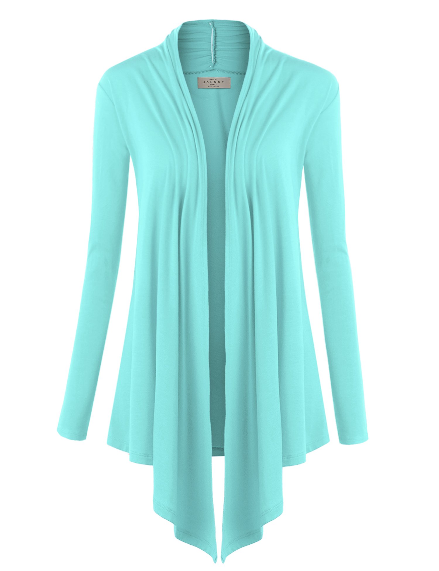 CTC Women's Draped Open-Front Cardigan Sweater - Soft Knit Lightweight Long Sleeve Cover-Up - Made in USA - Perfect for Office, Casual Outfits & Layering in Fall/Winter