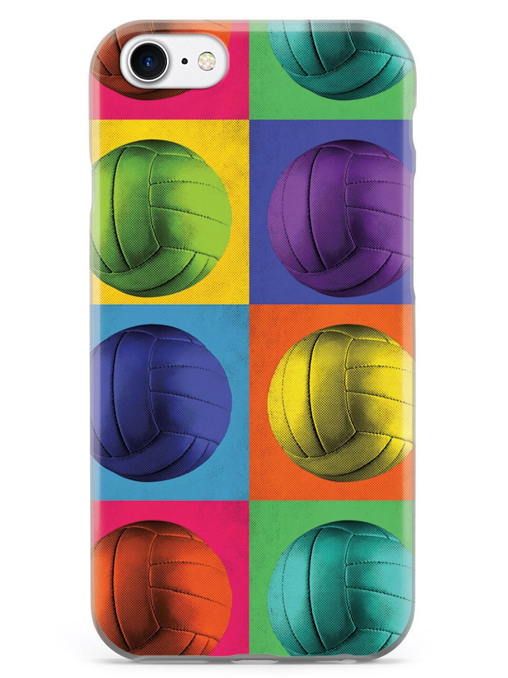 3D Textured Protective Phone Case for Apple iPhone SE - Pop Art Volleyball Design - Shockproof & Durable Cover - Perfect for Sports, Travel & Everyday Use