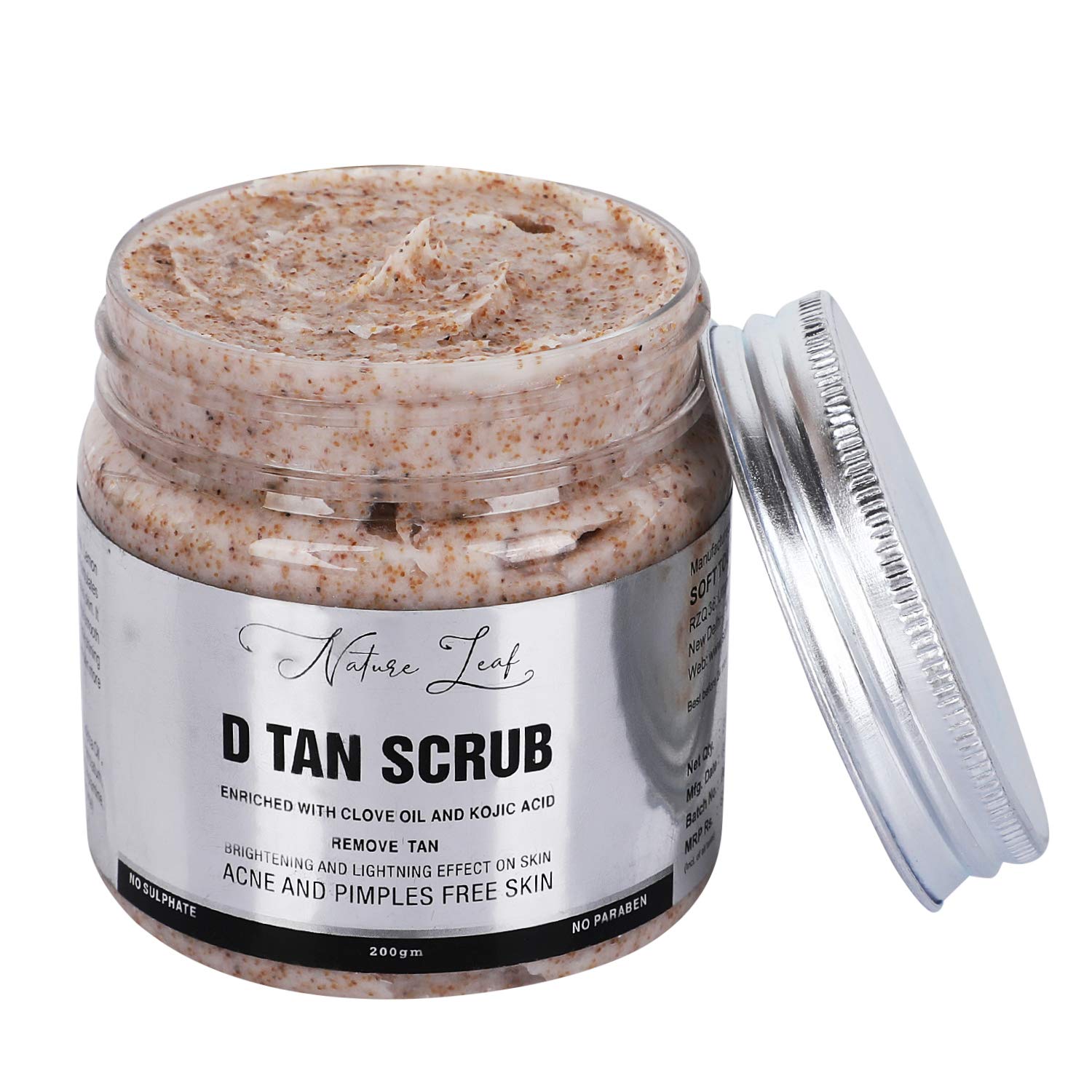 Premium Rose Water (100ml) & D-Tan Scrub with Clove Oil & Kojic Acid (200g) - 2 Piece Skincare Set for Brightening & Exfoliation - Perfect for Daily Face Care & Dark Spot Removal