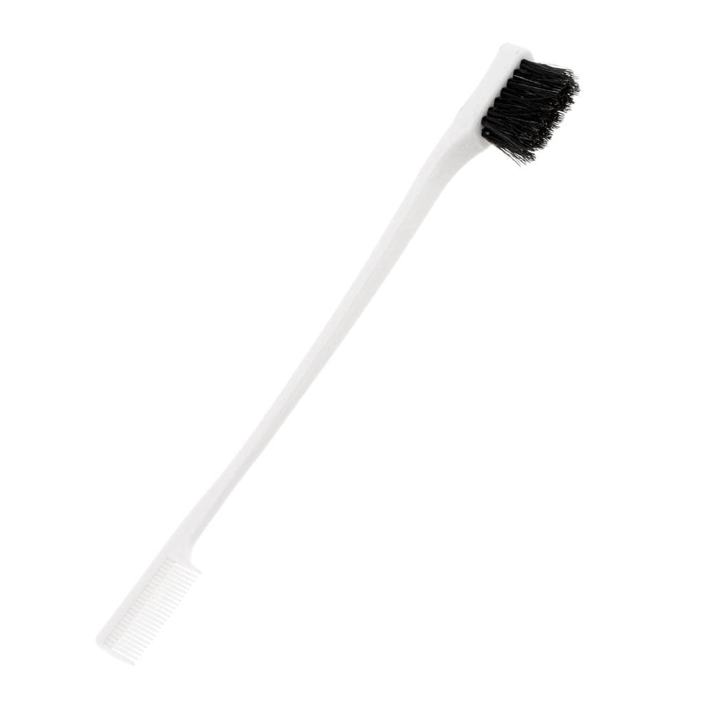SAZ DEKOR 7-Inch Double Sided Edge Control Hair Brush - Styling Comb for Smooth Edges & Flyaways - Perfect for Braids, Weaves & Natural Hair Styling at Home or Salon