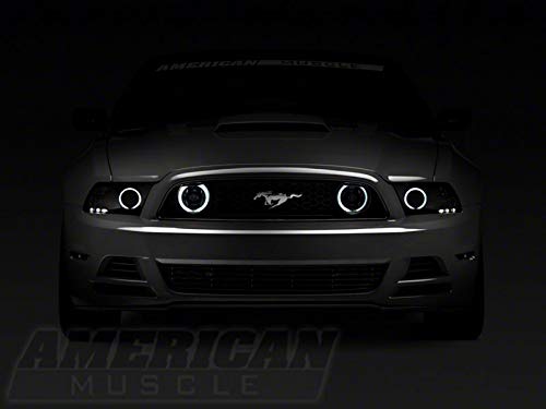 Raxiom CCFL Halo Fog Lights Chrome for 2013-2014 Ford Mustang GT | Bright White Halo Rings | Durable Fog Light Kit for Night Driving & Bad Weather Visibility