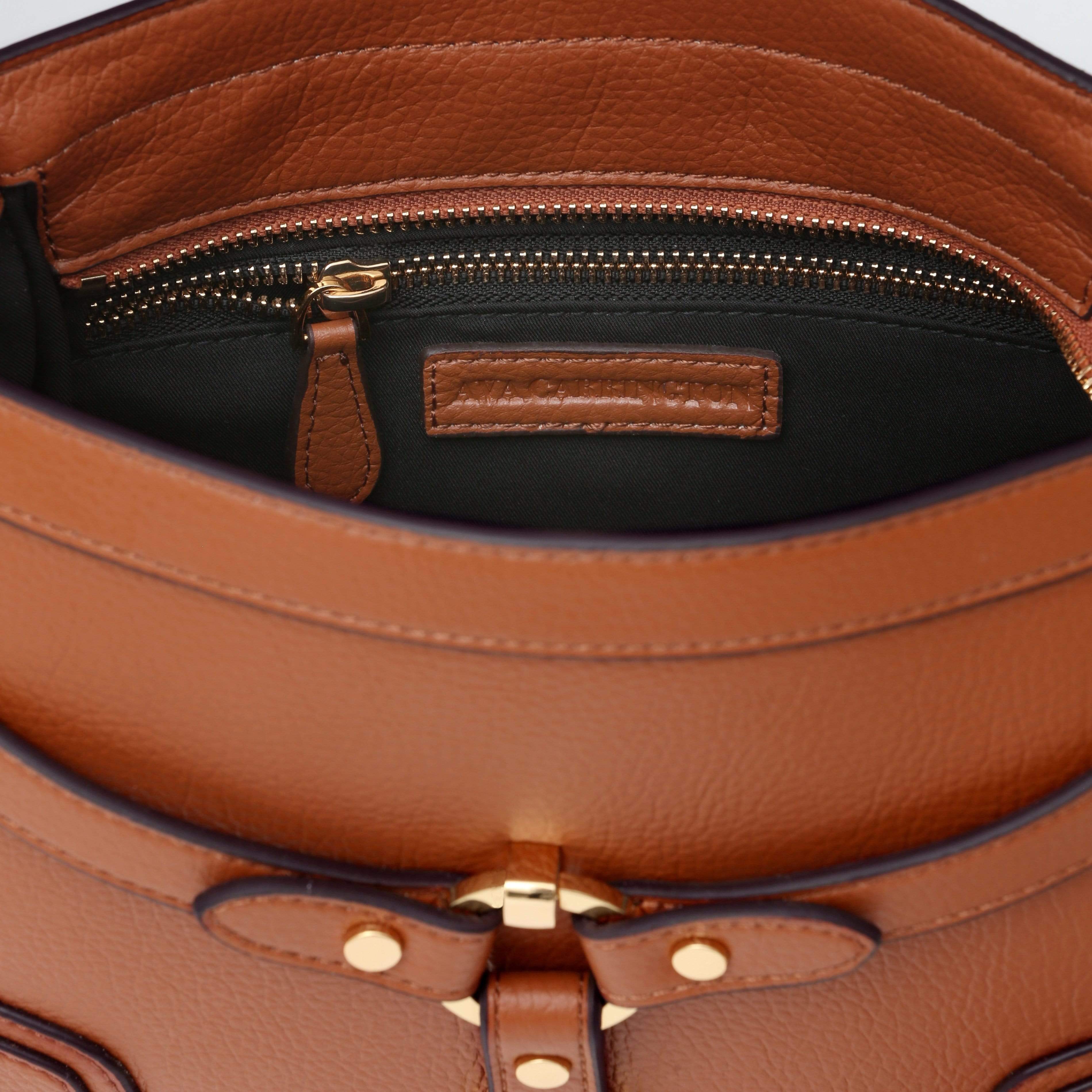 Stockholm Vegan Leather Crossbody Bag for Women | Camel Brown | Stylish & Cruelty-Free Purse for Everyday Use, Travel & Shopping