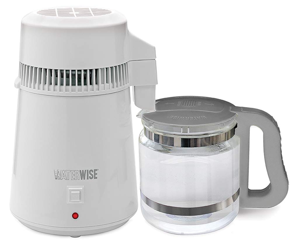 Waterwise 4000 Countertop Water Distiller System - 1 Gallon Glass Bottle for Pure Drinking Water at Home & Office | Perfect for Health-Conscious Families, Small Businesses & Emergency Preparedness