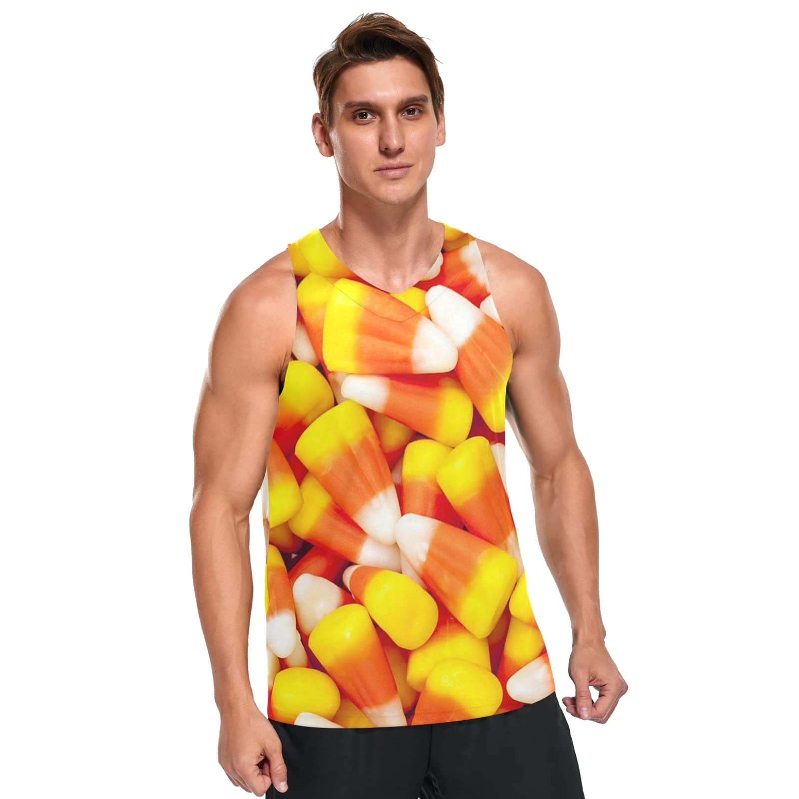 UWSG Men's Muscle Shirts - Breathable Workout Tank Top for Gym & Bodybuilding | Sleeveless Fitness T-Shirt with Cool Prints | Perfect for Weightlifting, Running & Summer Outdoor Activities