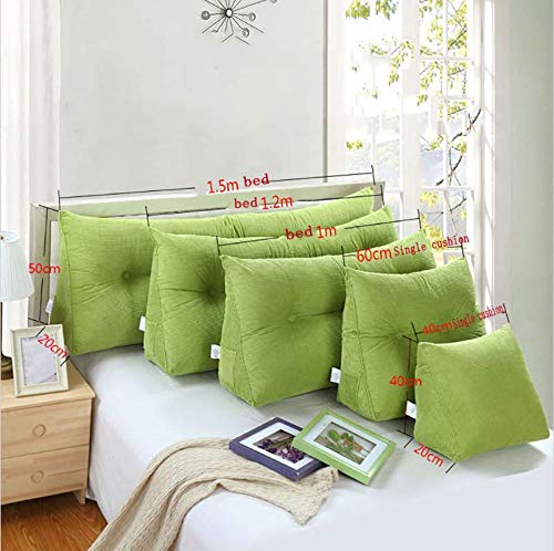 Triangular Wedge Cushion - Bed Backrest Pillow with Upholstered Headboard Support - Perfect for Sitting Up in Bed, Reading & Relaxing - Ideal for Chairs, Sofas, and Beds - Home & Office Comfort Solution
