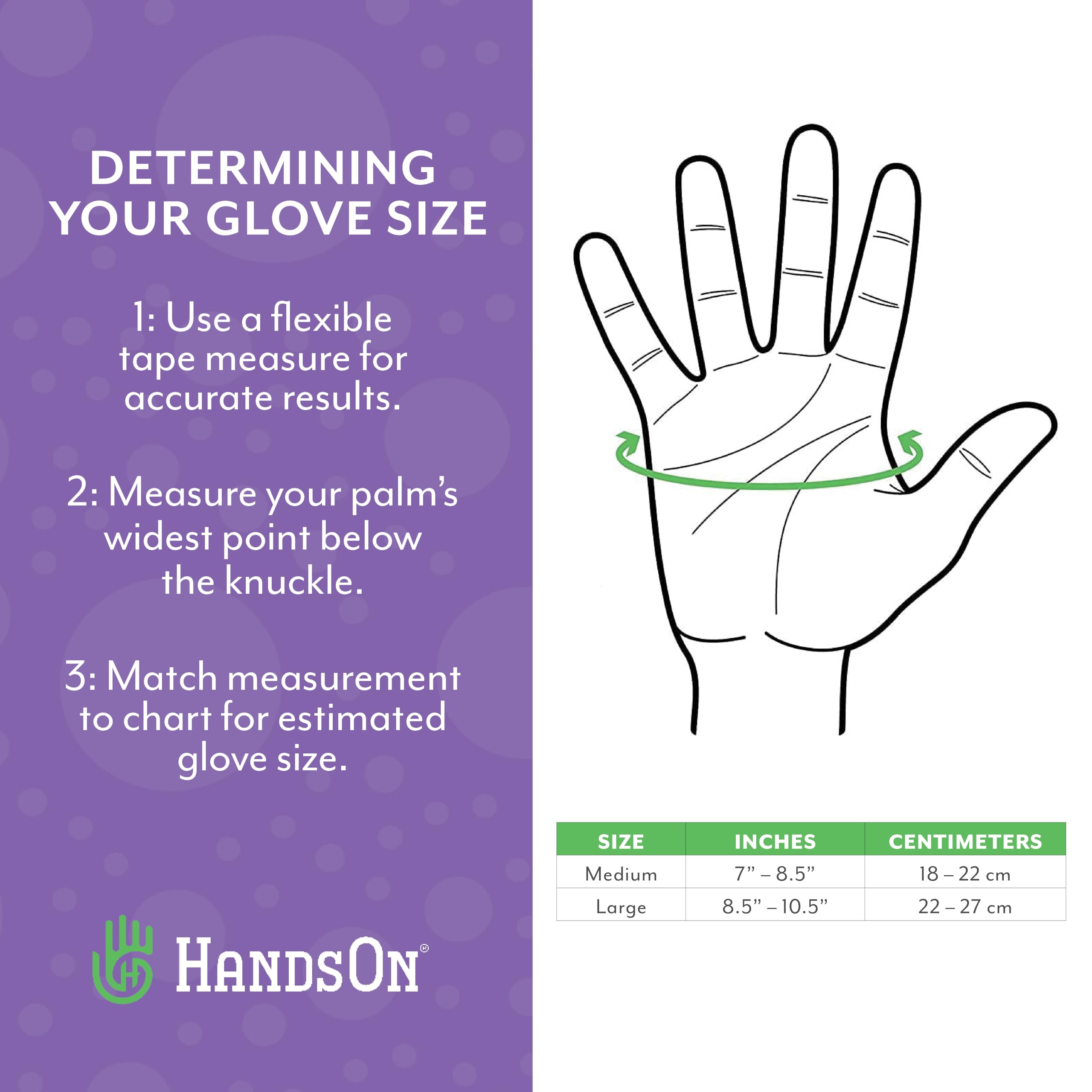 HANDSON Gardening Gloves - Cut & Water Resistant Work Gloves for Men & Women - Heavy Duty Outdoor Yard Work Gloves - Gardening Supplies for Gardeners & Landscapers (Large, 1 Pair) - Perfect for Planting, Weeding & Landscaping Projects