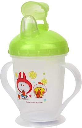 ChildChic 350ml Stainless Steel Kids Water Bottle - Leak Proof Insulated Sippy Cup with Soft Silicone Straw | BPA Free, Non-Toxic Baby Bottle for Hot & Cold Drinks | Perfect for School, Travel & Outdoor Activities (Green)