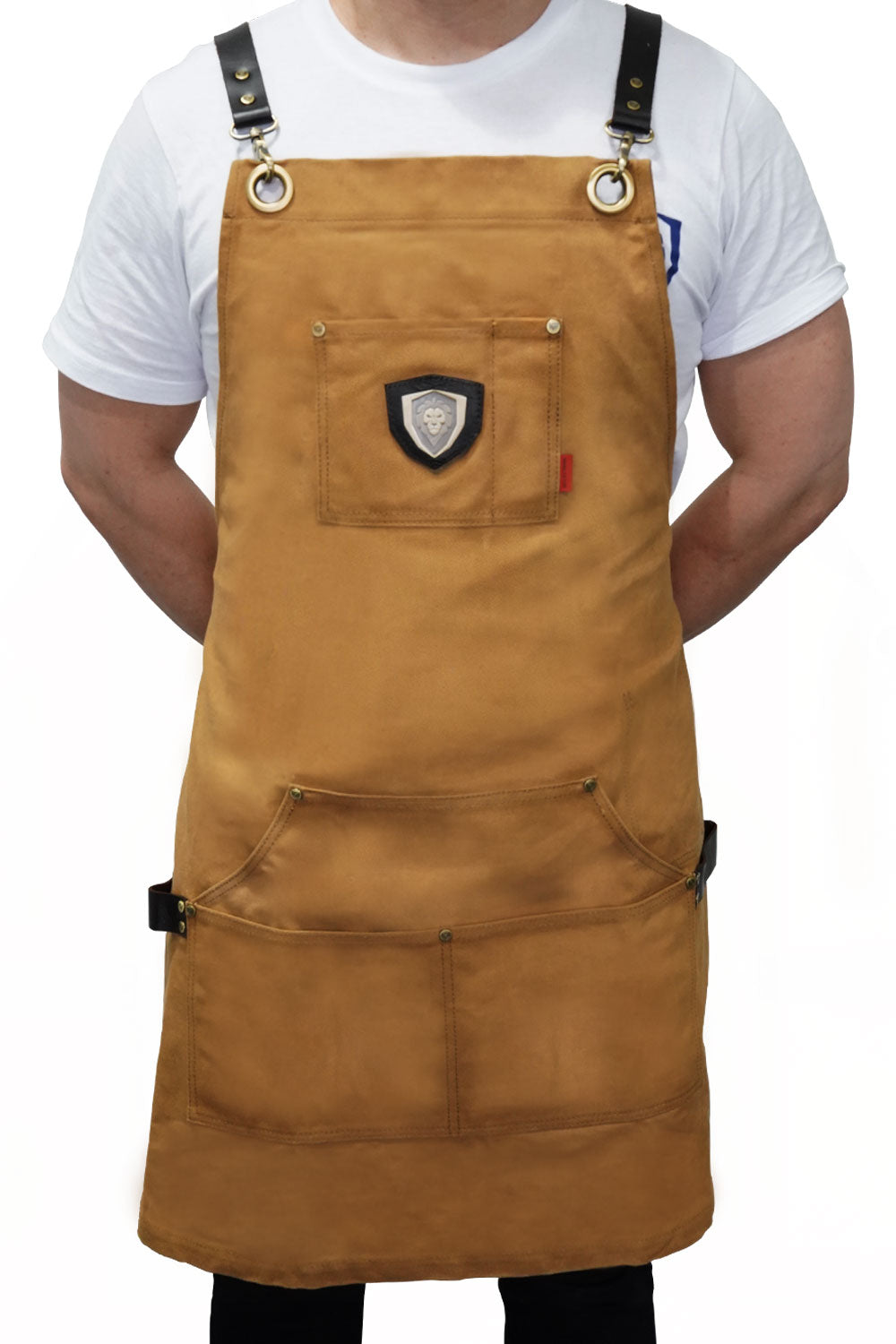 Premium Heavy Duty Waxed Canvas Chef Apron - Desert Drifter Brown | Professional Kitchen Cooking & BBQ Accessory | Ideal for Chefs, Grill Masters & Home Cooks | Dalstrong ©