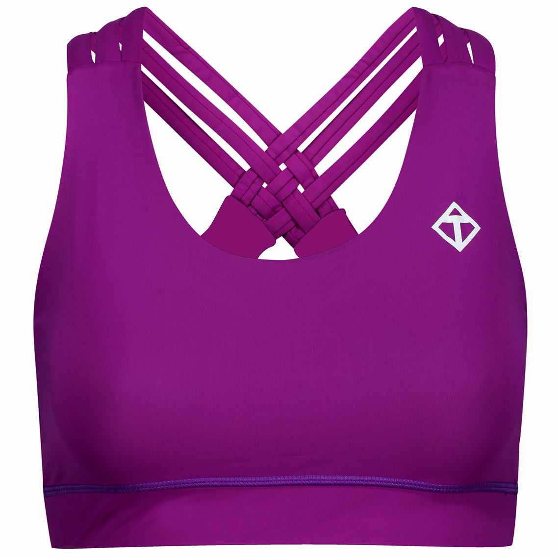 Purple Cross Back Bra for Women - Comfortable & Supportive Sports Bra for Yoga, Running & Workouts