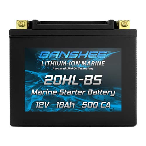 Banshee Starter Battery for Mercury Outboard Motors 25HP or Less - Reliable Marine Power for Fishing Boats, Pontoon Boats & Small Watercraft