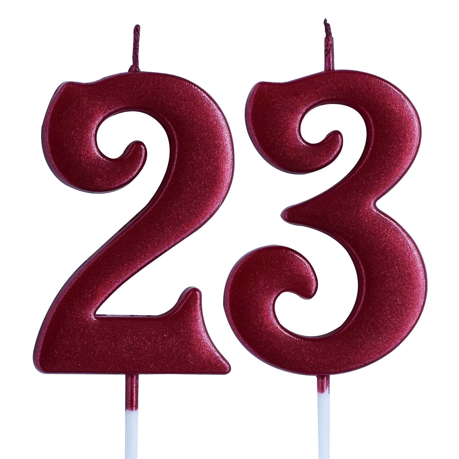 23rd Birthday Candle - Red Number 23 Cake Topper for Boys & Girls | Party Decorations & Supplies | Perfect for Birthday Cakes, Cupcakes & Celebration Decor